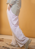 Double layered white Pants - Plus size friendly